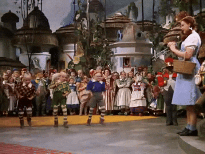 Wizard Of Oz Lollipop Guild Dancing Munchkinland GIF