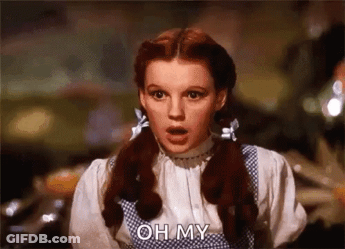 Wizard Of Oz Startled Dorothy GIF