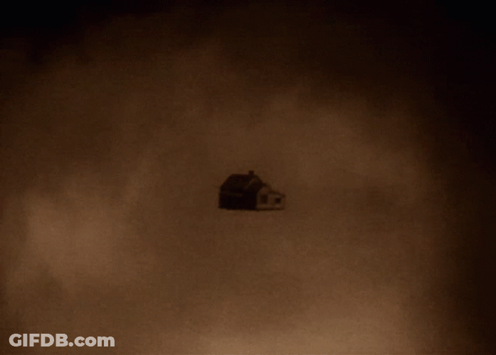 Wizard Of Oz Tornado Flying House GIF