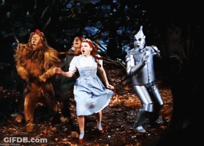 Wizard Of Oz Tornado Shocked Finger Pointing GIF