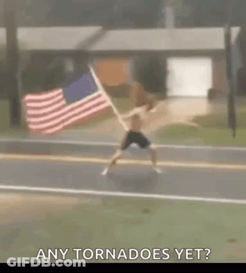 Wizard Of Oz Tornado US Flag GIF