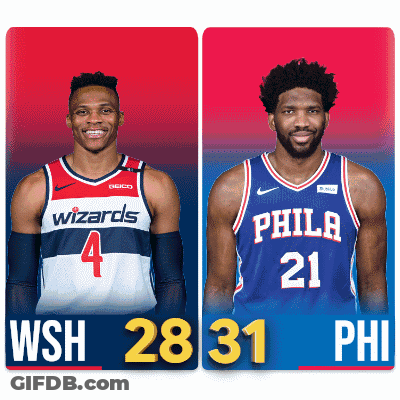 Wizards Number 4 And Philadelphia Number 21 GIF