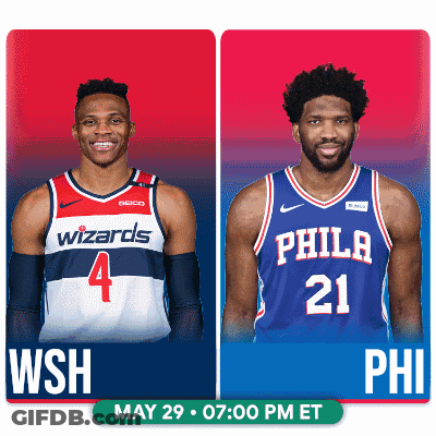 Wizards Player And Philadelphia Player Poster GIF