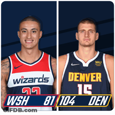 Wizards Vs Denver Basketball Players GIF