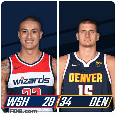 Wizards Vs Denver Nuggets Basketball Players GIF
