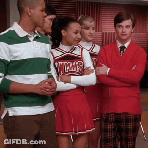 WMHS Cheerleaders Standing Together GIF