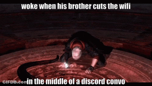 Woke Brother Cuts WiFi In Discord Call GIF