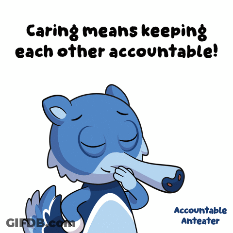Wolf Cartoon Caring Means Keeping Each Other Accountable GIF