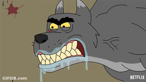 Wolf Cartoon With Netflix GIF