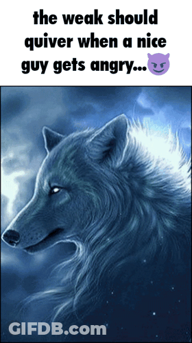 Wolf Drawing Weak Should Quiver When Nice Guy Gets Angry GIF