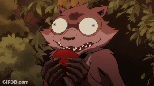 Wolf Holding Red Object GIF