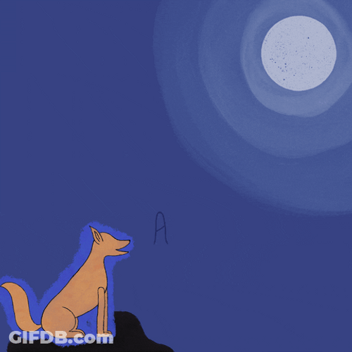 Wolf Howl Art GIF