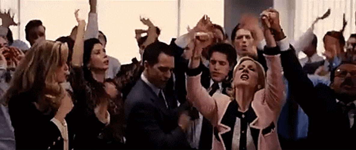 Wolf Of Wall Street Characters Partying GIF