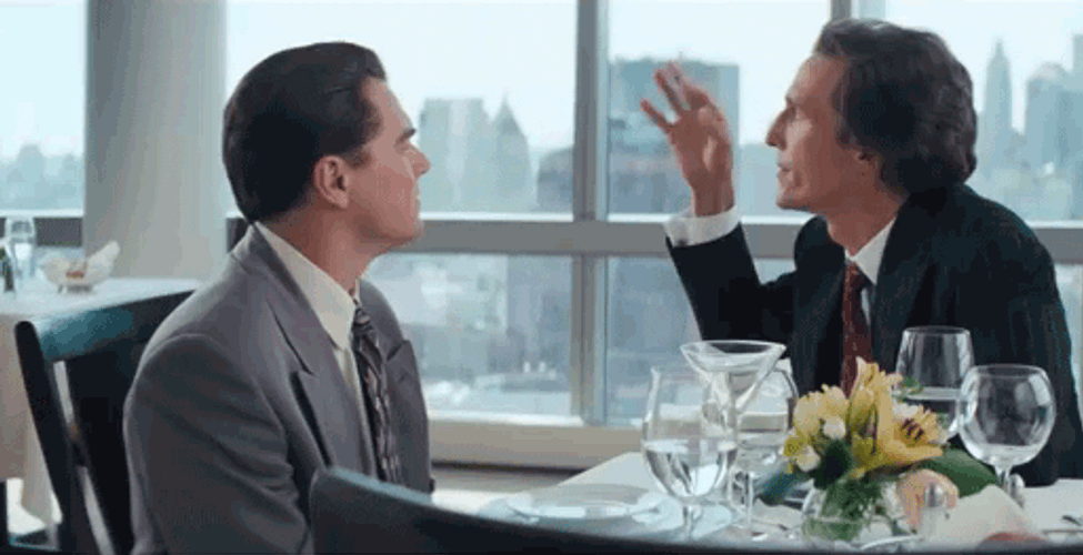 Wolf Of Wall Street Leonardo And Matthew Scene GIF