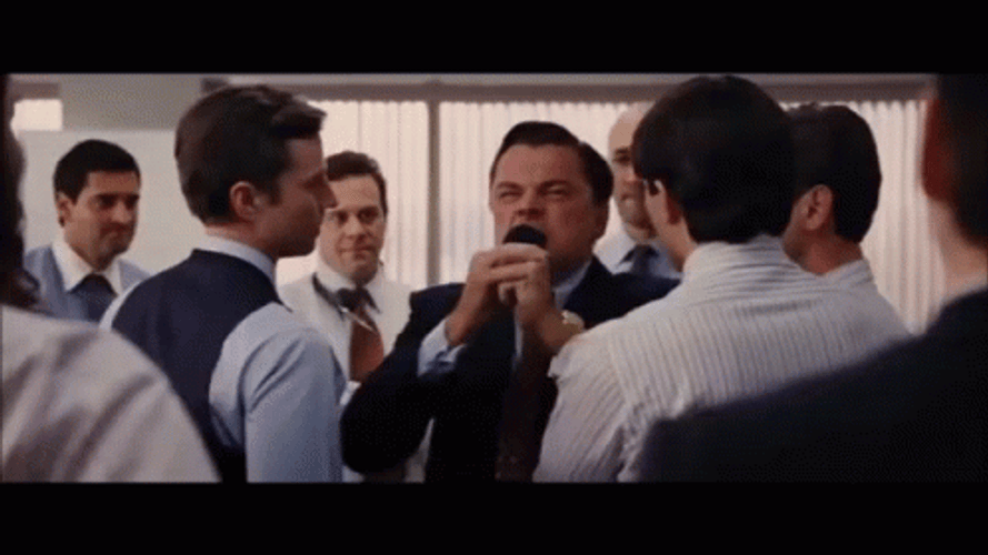 Wolf Of Wall Street Leonardo Announcing GIF