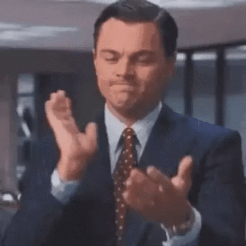 Wolf Of Wall Street Leonardo Clapping GIF
