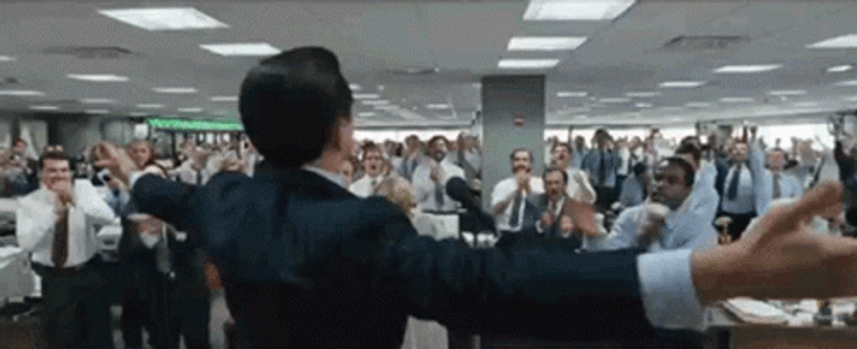 Wolf Of Wall Street Leonardo Outstretching GIF
