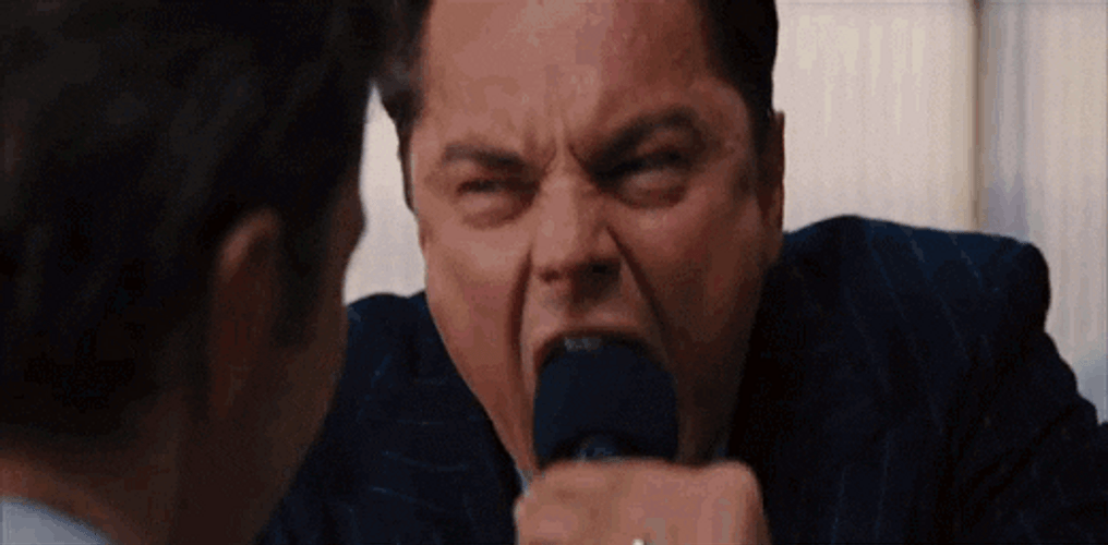 Wolf Of Wall Street Leonardo Screaming GIF