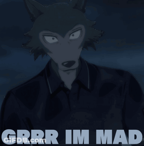 Wolf Saying Grrr Im Mad GIF