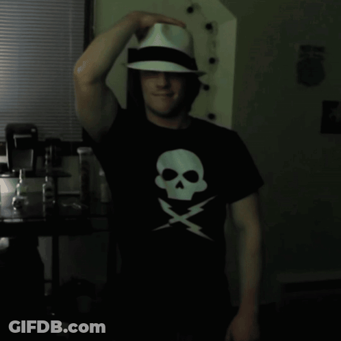 Wolf Wearing Hat And Glasses GIF