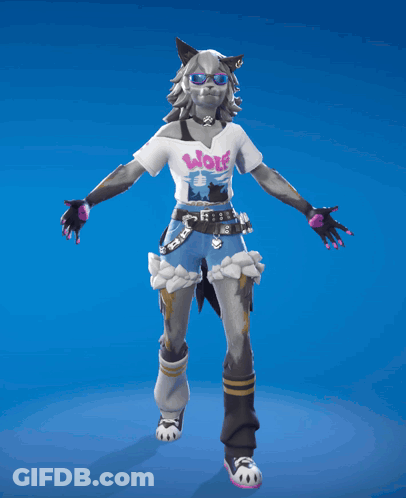 Wolf Wearing Wolf T-Shirt GIF