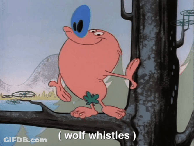 Wolf Whistle Ren And Stimpy GIF
