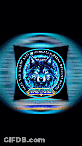 Wolf With Circle Saying Mengalan Bukan Berarti Mati GIF
