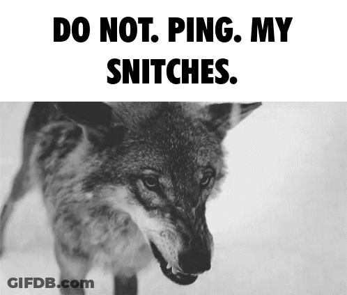 Wolf With Do Not Ping My Snitches GIF