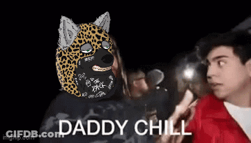Wolf With Leopard Mask Daddy Chill GIF