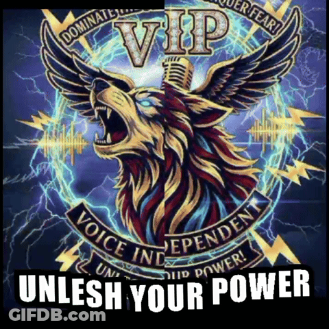 Wolf With Microphone VIP Voice Independent Unleash Your Power GIF