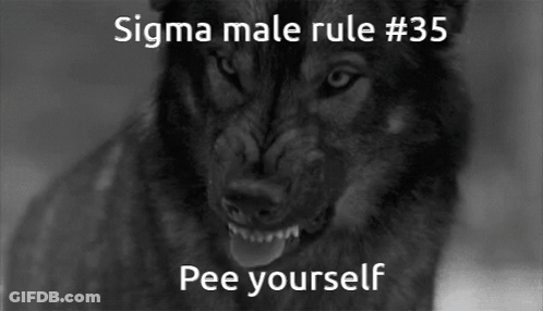 Wolf With Sigma Male Rule 35 Pee Yourself GIF
