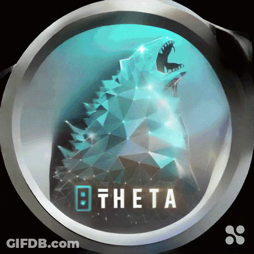 Wolf With Theta Written On It GIF