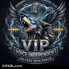 Wolf With Wings Holding Microphone Voice Independent Unleash Your Power GIF