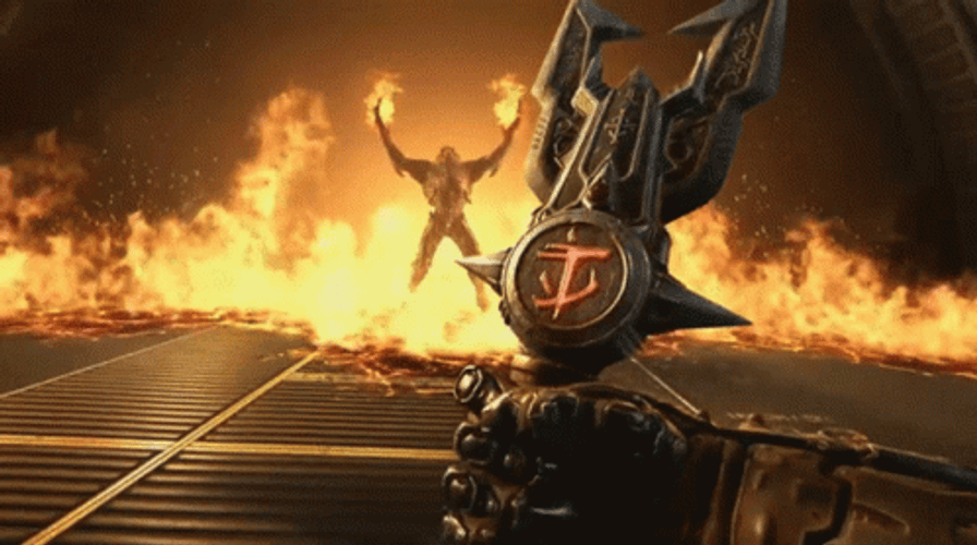 Wolfenstein Burning Character GIF