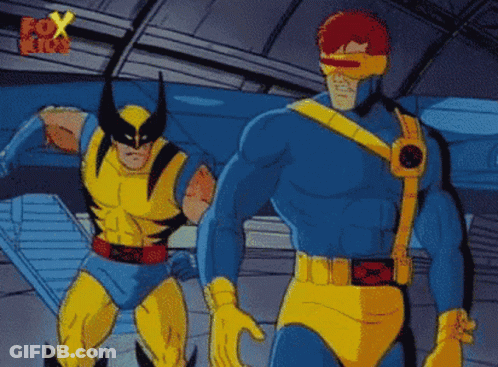 Wolverine And Cyclops X-Men Cartoon GIF