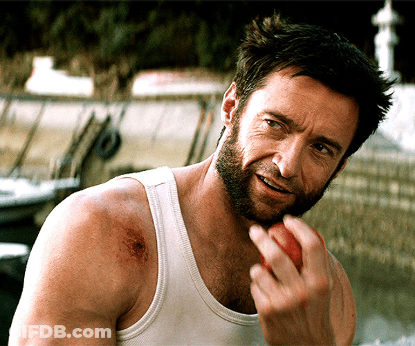 Wolverine Eating Apple GIF