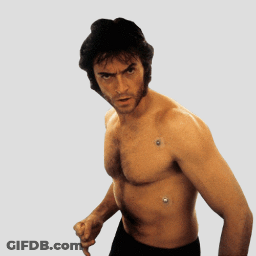 Wolverine Hugh Jackman Evolution GIF