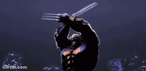 Wolverine Statue Claws Outstretched GIF