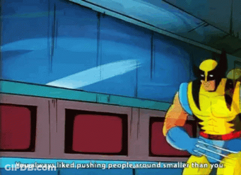 Wolverine Talking About Pushing People GIF
