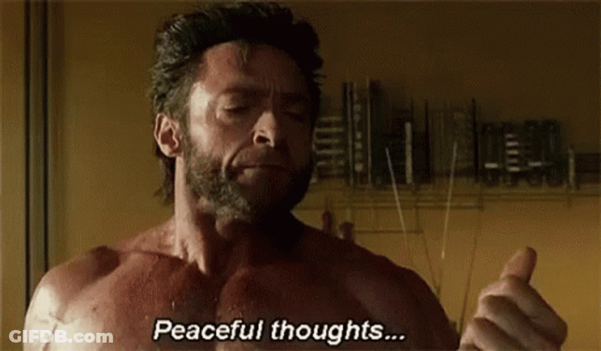 Wolverine Woosah Peaceful Thoughts GIF
