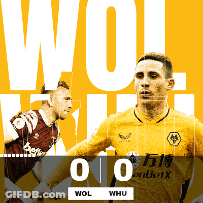 Wolves Soccer Player In Yellow Jersey With Wol GIF