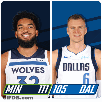 Wolves Vs Dallas Basketball Players GIF