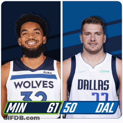 Wolves Vs Dallas Basketball Players GIF