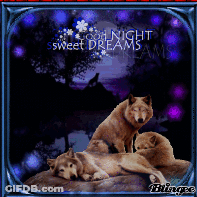 Wolves With Good Night Sweet Dreams GIF