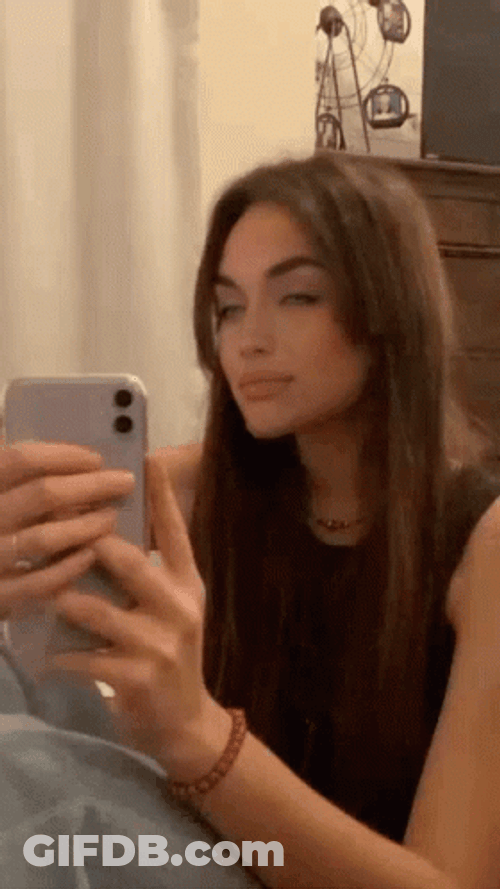 Woman Aesthetic Mirror Selfie GIF
