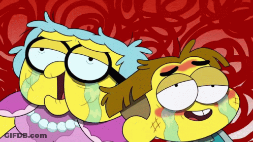 Woman And Boy With Glasses GIF