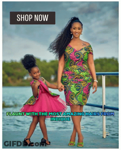 Woman And Girl Flaunting Hair GIF