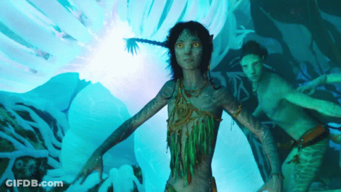 Woman And Man Blue Background GIF