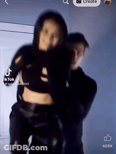 Woman And Man Dancing TikTok GIF