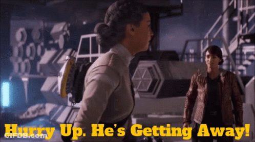 Woman And Man Hurry Up He's Getting Away GIF